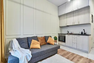 Kuchnia lub aneks kuchenny w obiekcie Cozy Apartment Białołęka - BOOK IT WARSAW