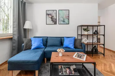 Część wypoczynkowa w obiekcie Lumina stylish 2-room apartment in Warsaw