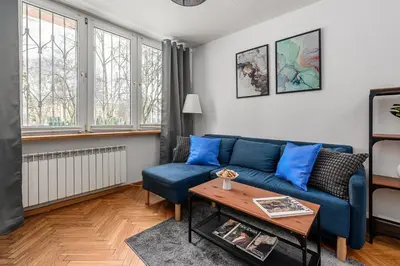 Część wypoczynkowa w obiekcie Lumina stylish 2-room apartment in Warsaw