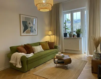 Część wypoczynkowa w obiekcie Intermezzo Vintage Apartment by VAYA STAYS