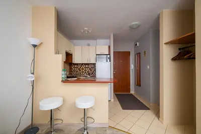 Kuchnia lub aneks kuchenny w obiekcie Solec Powiśle Harmony Apartment by BookingHost