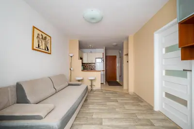 Część wypoczynkowa w obiekcie Solec Powiśle Harmony Apartment by BookingHost