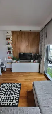 Część wypoczynkowa w obiekcie View Apartment Jeziorańskigo 7