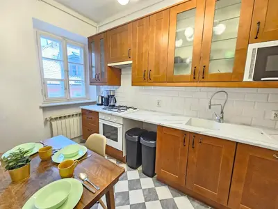 Kuchnia lub aneks kuchenny w obiekcie Perfect room Piwna Old Town