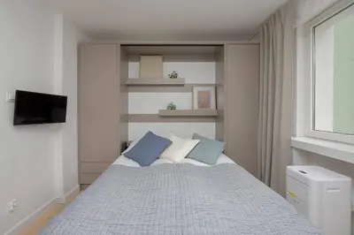 Plan piętra w obiekcie Unique Studio for Remote Work in Warsaw Center with City View by Noclegi Renters