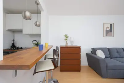 Część wypoczynkowa w obiekcie Modern Apartment for 4 People Bright & Functional Interiors by Noclegi Renters
