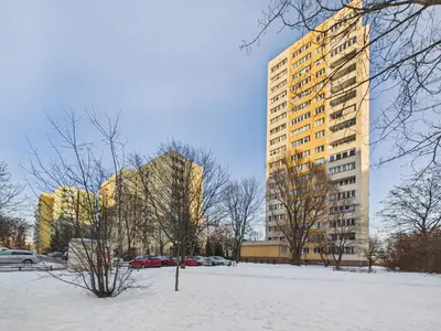 Obiekt Cieszyńska SuperApart - near Wilanowska Metro zimą