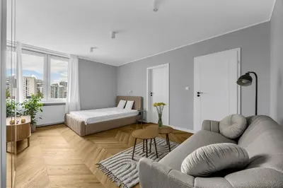 Łóżko lub łóżka w pokoju w obiekcie SK32 City Center