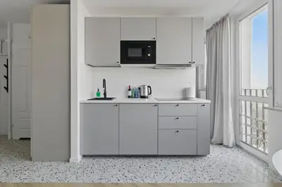 Kuchnia lub aneks kuchenny w obiekcie Apartament Saska Kępa