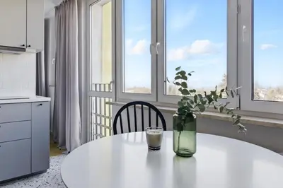 Balkon lub taras w obiekcie Apartament Saska Kępa