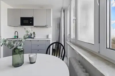 Kuchnia lub aneks kuchenny w obiekcie Apartament Saska Kępa
