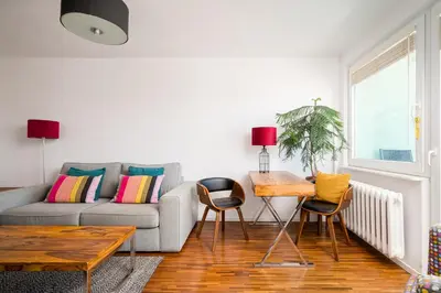 Część wypoczynkowa w obiekcie Czerniakowska Quantic Apartment by BookingHost