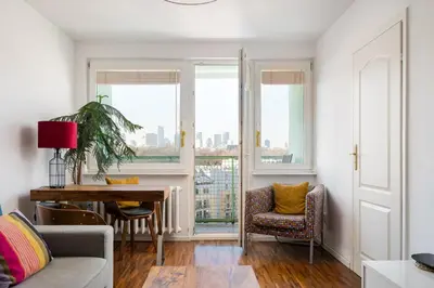 Część wypoczynkowa w obiekcie Czerniakowska Quantic Apartment by BookingHost