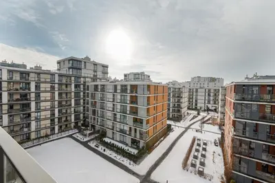 Budynek, w którym mieści się apartament