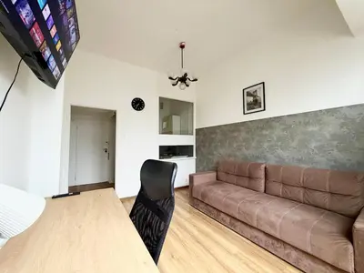 Część wypoczynkowa w obiekcie Flat next to Rondo ONZ