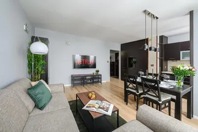 Część wypoczynkowa w obiekcie Lumina 3-rooms apartment with parking