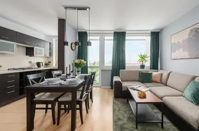 Kuchnia lub aneks kuchenny w obiekcie Lumina 3-rooms apartment with parking