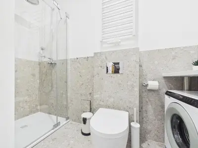Łazienka w obiekcie Warsaw Premium Apartments Mariensztat
