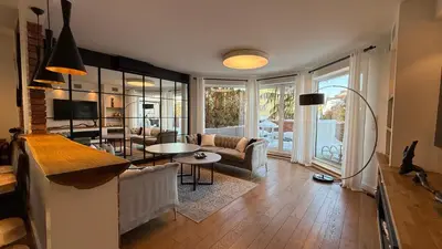 Część wypoczynkowa w obiekcie Family Apartment Kabaty - Duży Taras