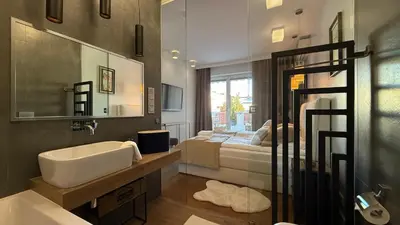 Łóżko lub łóżka w pokoju w obiekcie Family Apartment Kabaty - Duży Taras