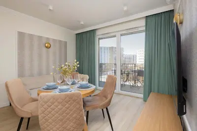 Część wypoczynkowa w obiekcie Luxury Apartment in Warsaw with 2 Bedrooms and Parking by Renters Prestige