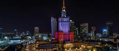 Widok na miasto Warszawa z tego apartamentu