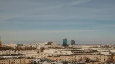 Widok na miasto Warszawa z tego apartamentu