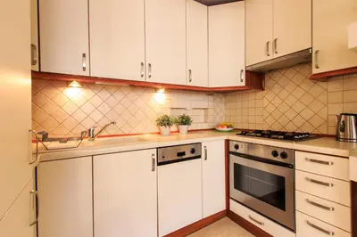Kuchnia lub aneks kuchenny w obiekcie Rental Apartments Szeroki Dunaj