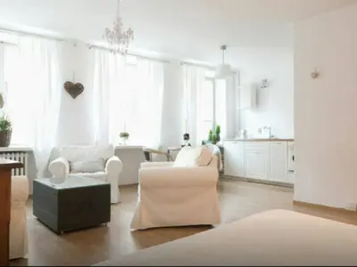 Część wypoczynkowa w obiekcie Piwna Vintage Apartment