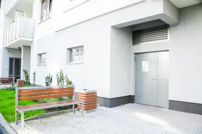 Balkon lub taras w obiekcie Apartament Centrum Giełdowa