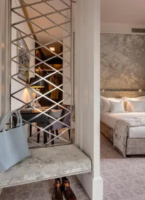 Łóżko lub łóżka w pokoju w obiekcie Hotel Bellotto