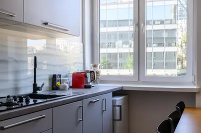 Kuchnia lub aneks kuchenny w obiekcie Apartament Centrum Twarda
