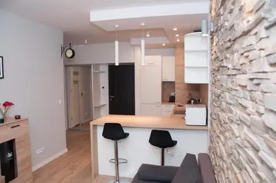 Kuchnia lub aneks kuchenny w obiekcie Apartament Obrzeżna 3 Deluxe