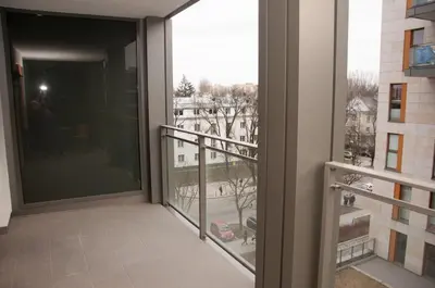 Balkon lub taras w obiekcie Apartament Obrzeżna 3 Deluxe