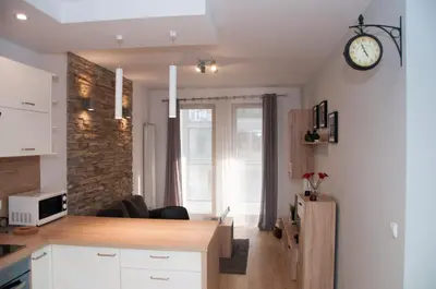 Kuchnia lub aneks kuchenny w obiekcie Apartament Obrzeżna 3 Deluxe