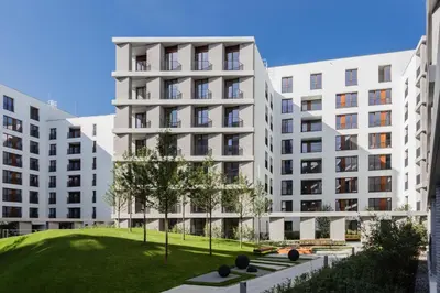 Budynek, w którym mieści się apartament
