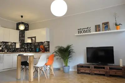 Kuchnia lub aneks kuchenny w obiekcie Apartament Kabaty