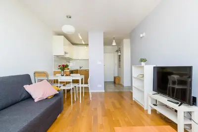 Telewizja i/lub zestaw kina domowego w obiekcie ShortStayPoland Chlodna (B21)