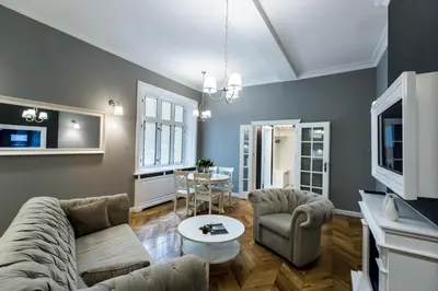 Telewizja i/lub zestaw kina domowego w obiekcie Poznanska 13 Apartment