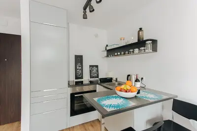 Kuchnia lub aneks kuchenny w obiekcie ShortStayPoland Grzybowska (B1)