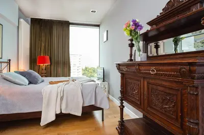 Łóżko lub łóżka w pokoju w obiekcie Apartament Triton Park