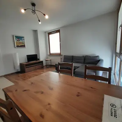 Telewizja i/lub zestaw kina domowego w obiekcie Luxury apartment Piękna