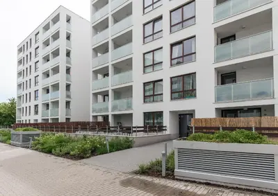 Budynek, w którym mieści się apartament