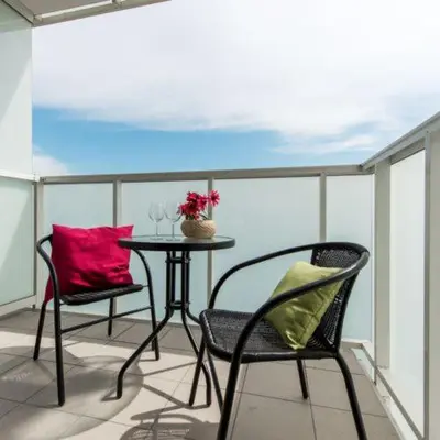 Balkon lub taras w obiekcie P&O Apartments EXPO XXI - at 12B Ordona Street