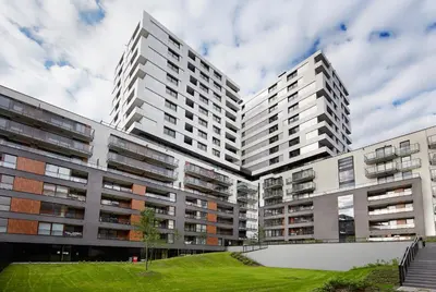 Budynek, w którym mieści się apartament