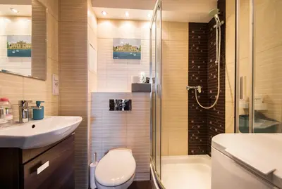 Łazienka w obiekcie WSTApartments Salezego 6 Apartament z widokiem na Stadion Narodowy