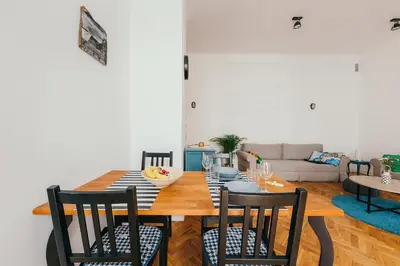 Część wypoczynkowa w obiekcie oompH Warsaw Central Elegant Apartment