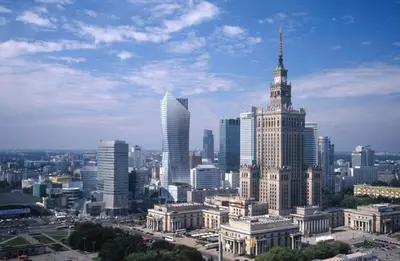 Widok na miasto Warszawa z tego apartamentu