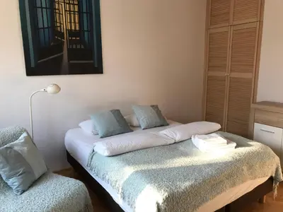 Łóżko lub łóżka w pokoju w obiekcie Studio Iwicka