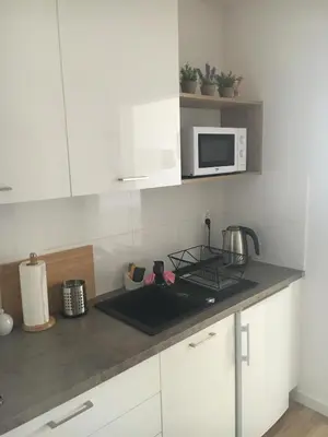 Kuchnia lub aneks kuchenny w obiekcie Apartament MetroMarymont